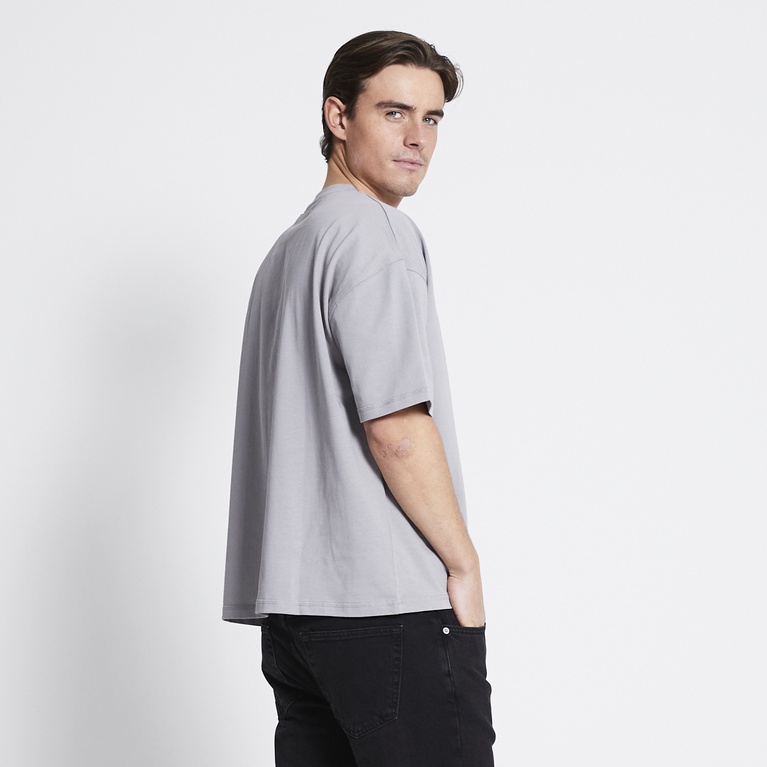 Heavy boxy tee "Mikael" Grey